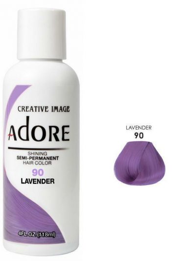 ADORE SEMI-PERMANENT HAIR DYE COLORS 118 ML Lavander 90