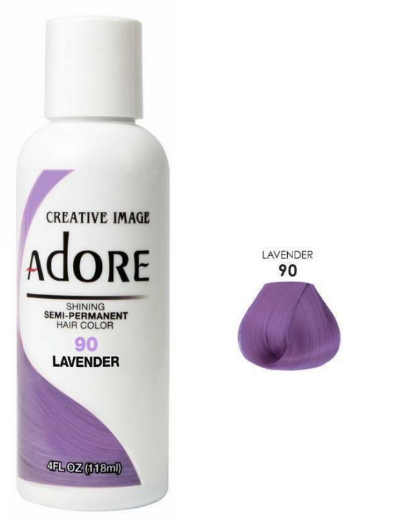 ADORE SEMI-PERMANENT HAIR DYE COLORS 118 ML Lavander 90