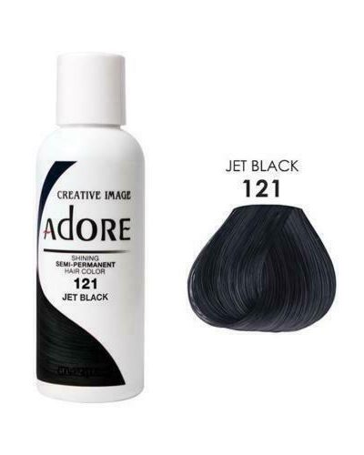 ADORE SEMI-PERMANENT HAIR DYE COLORS 118 ML Jet Black 121