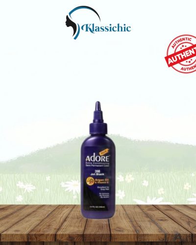 ADORE PLUS EXTRA CONDITIONING SEMI PERMANENT HAIR COLOUR 100ml Jet Black 398