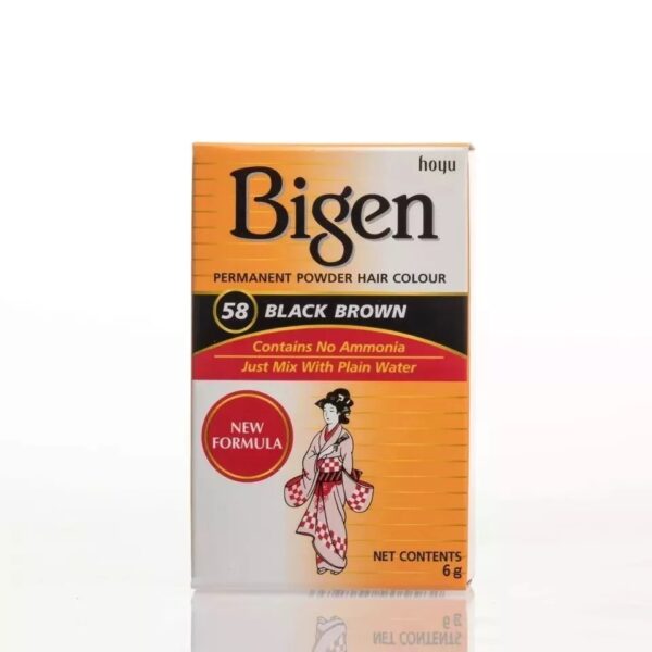 Bigen 58 Black Brown Hair Coloring Powder