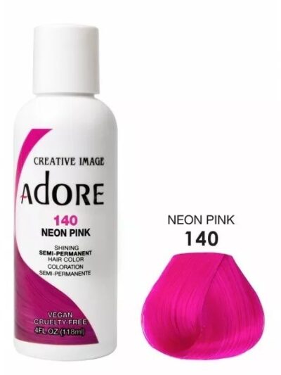 Adore Shining Semi Permanent Hair Colour 140 Neon Pink 118ml