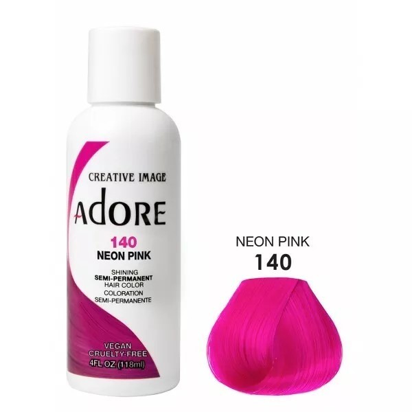 Adore Shining Semi Permanent Hair Colour 140 Neon Pink 118ml