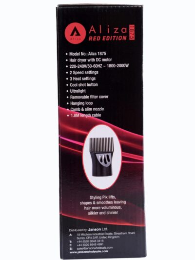 Aliza Professional Hair Dryer Red Edition 1875
