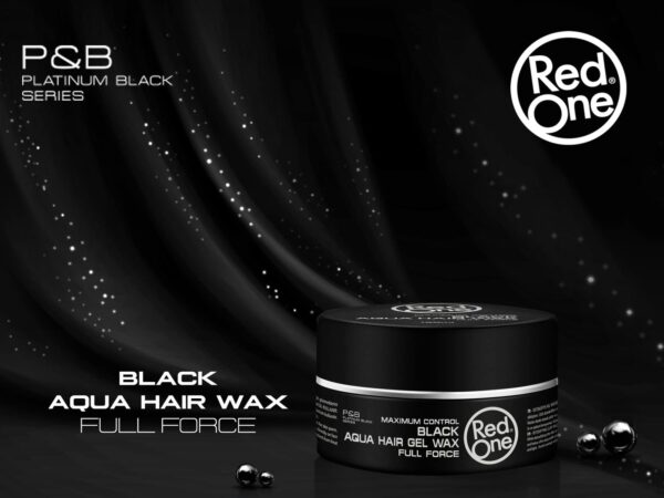 RedOne Hair Styling Wax Black 3x150 ml | Strong Hold Gel Wax | Lime Scent | Shin - Image 2