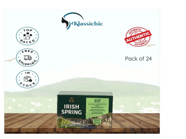 Irish Spring Deodorant Soap Bar - Original ( 3.7 oz Soap Bar) Pack of 24