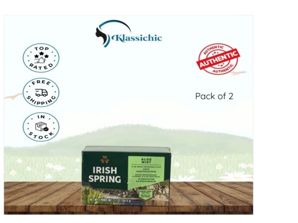 Irish Spring Deodorant Soap Bar - Original ( 3.7 oz Soap Bar) Pack of 2