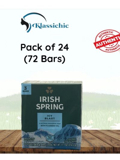 Irish Spring Deodorant Soap Bar – Icy Blast ( 3.7 oz Soap Bar) Pack of 24