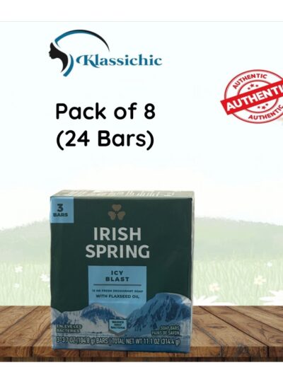 Irish Spring Deodorant Soap Bar – Icy Blast ( 3.7 oz Soap Bar) Pack of 8
