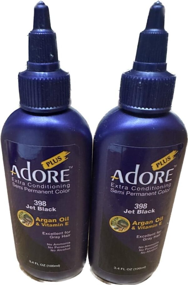 2X Adore Plus Extra Condtioning Semi-permenant colour 398 Jet Black