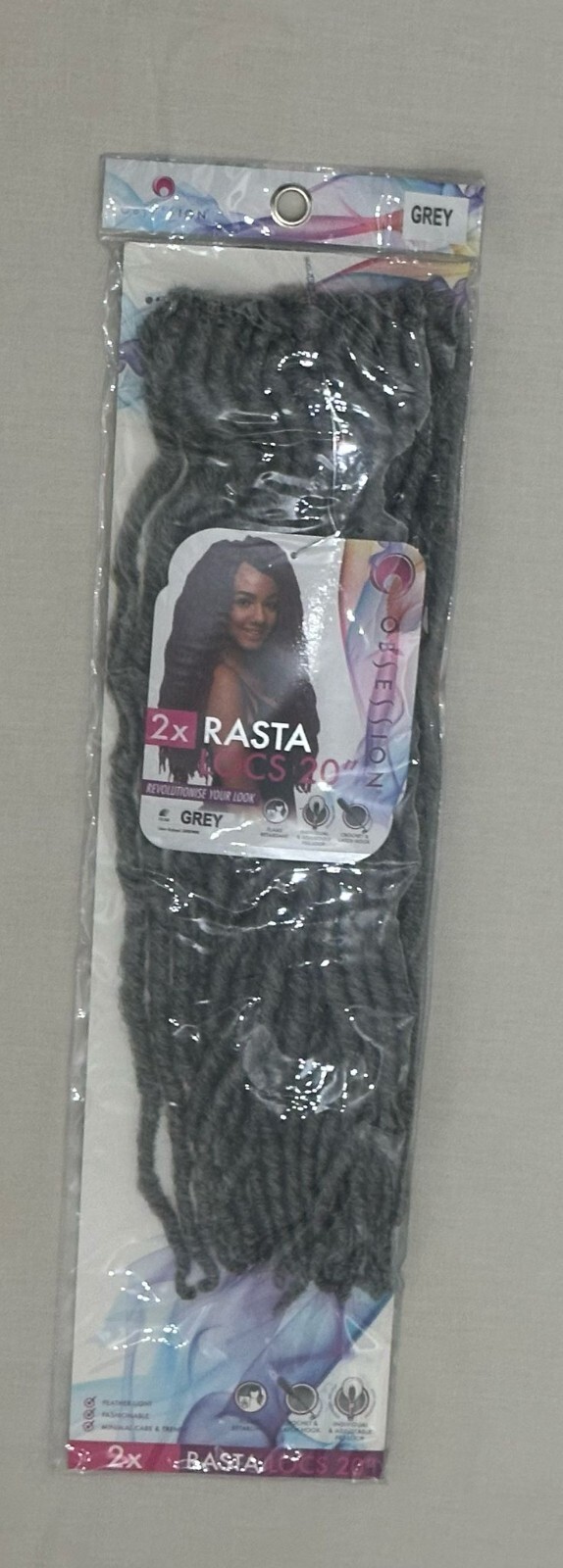 Obsession 2X Rasta Locs 20″ Grey